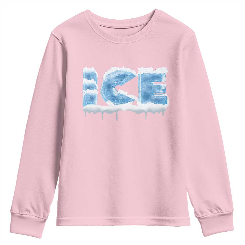 Couple Matching Fire And Ice Youth Sweatshirt Typographic Ice