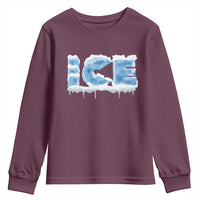 Couple Matching Fire And Ice Youth Sweatshirt Typographic Ice
