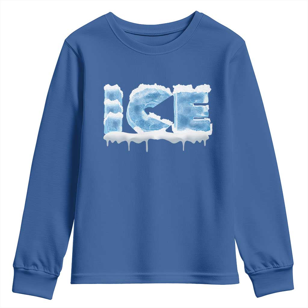 Couple Matching Fire And Ice Youth Sweatshirt Typographic Ice