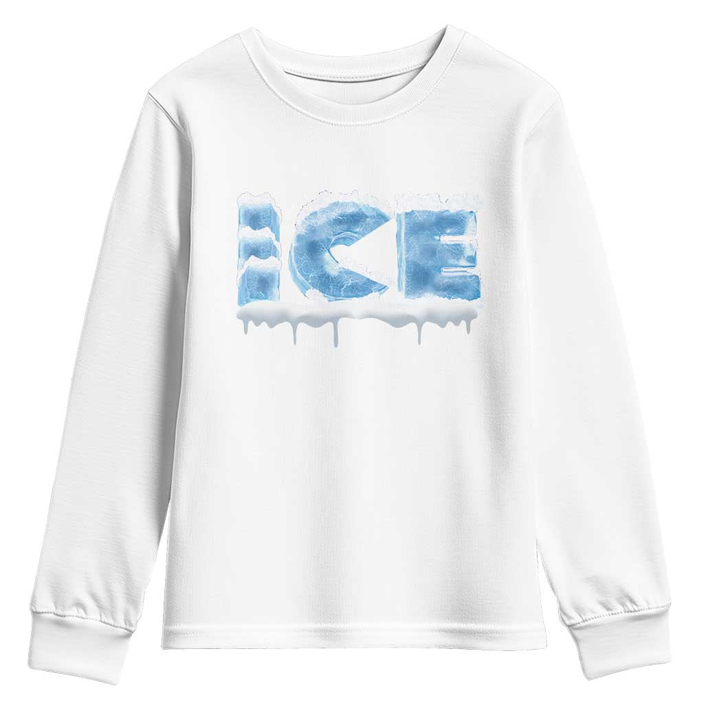 Couple Matching Fire And Ice Youth Sweatshirt Typographic Ice