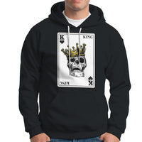 Poker Hoodie Couple Matching - 1/2 Card King Skull - Wonder Print Shop