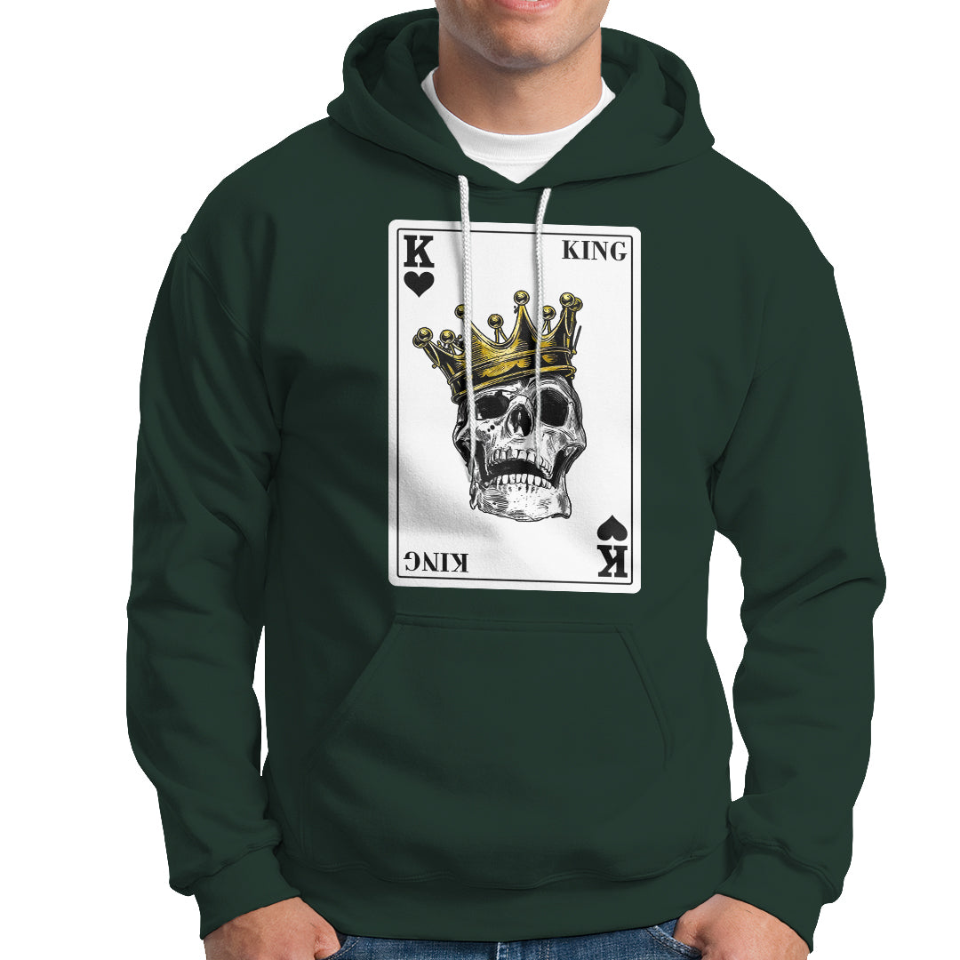 Poker Hoodie Couple Matching - 1/2 Card King Skull - Wonder Print Shop