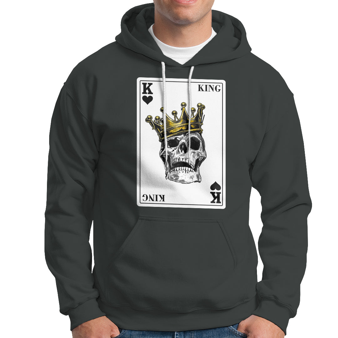 Poker Hoodie Couple Matching - 1/2 Card King Skull - Wonder Print Shop