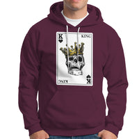 Poker Hoodie Couple Matching - 1/2 Card King Skull - Wonder Print Shop