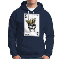 Poker Hoodie Couple Matching - 1/2 Card King Skull - Wonder Print Shop