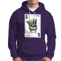 Poker Hoodie Couple Matching - 1/2 Card King Skull - Wonder Print Shop