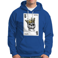 Poker Hoodie Couple Matching - 1/2 Card King Skull - Wonder Print Shop