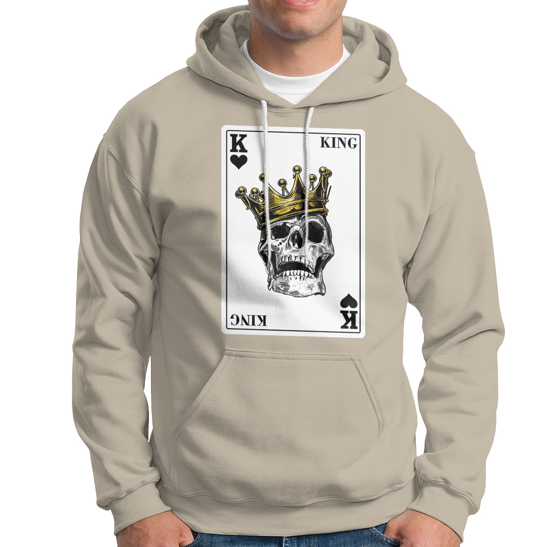 Poker Hoodie Couple Matching - 1/2 Card King Skull - Wonder Print Shop