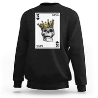 Poker Sweatshirt Couple Matching - 1/2 Card King Skull - Wonder Print Shop