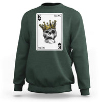 Poker Sweatshirt Couple Matching - 1/2 Card King Skull - Wonder Print Shop