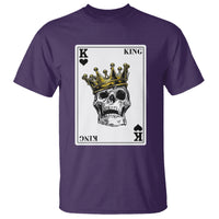 Poker T Shirt Couple Matching - 1/2 Card King Skull - Wonder Print Shop
