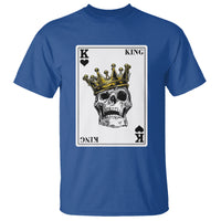 Poker T Shirt Couple Matching - 1/2 Card King Skull - Wonder Print Shop