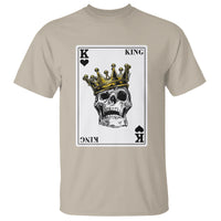 Poker T Shirt Couple Matching - 1/2 Card King Skull - Wonder Print Shop