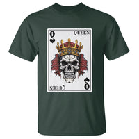 Poker T Shirt Couple Matching - 2/2 Card Queen Skull - Wonder Print Shop