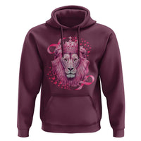 Breast Cancer Awareness Pink Lion Warrior Hoodie