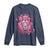 Breast Cancer Awareness Pink Lion Warrior Long Sleeve Shirt