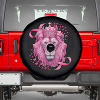 Breast Cancer Awareness Pink Lion Warrior Spare Tire Cover