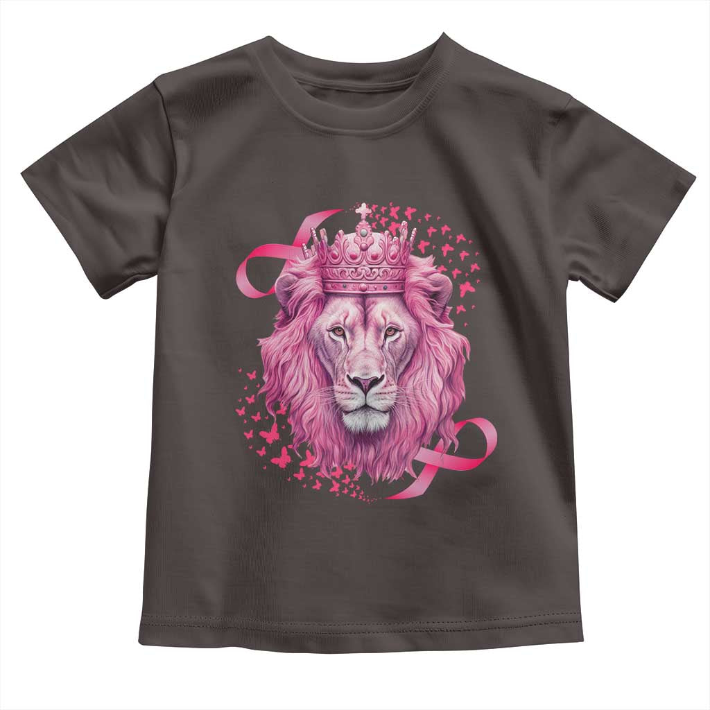 Breast Cancer Awareness Pink Lion Warrior Toddler T Shirt