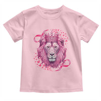 Breast Cancer Awareness Pink Lion Warrior Toddler T Shirt