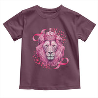 Breast Cancer Awareness Pink Lion Warrior Toddler T Shirt