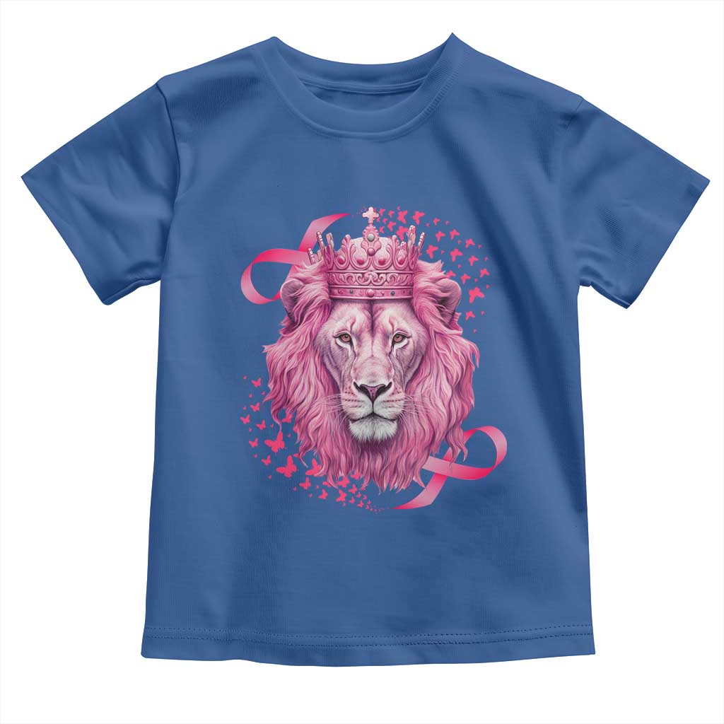 Breast Cancer Awareness Pink Lion Warrior Toddler T Shirt