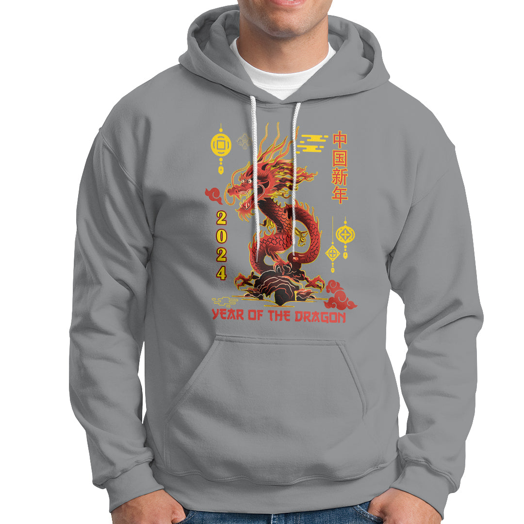 Lunar New Year Chinese Happy 2024 Year of the Dragon Hoodie - Wonder Print Shop