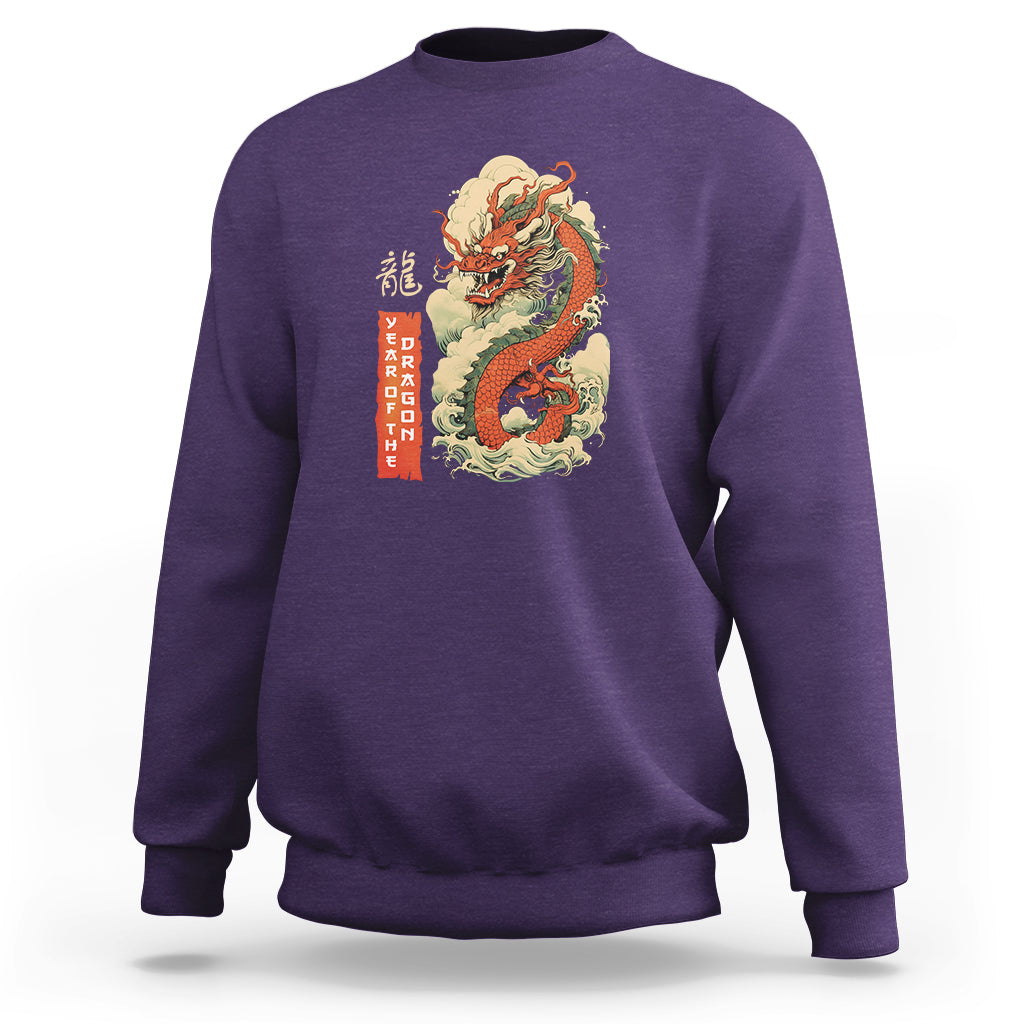 Lunar New Year Chinese Happy 2024 Year of the Dragon Sweatshirt - Wonder Print Shop