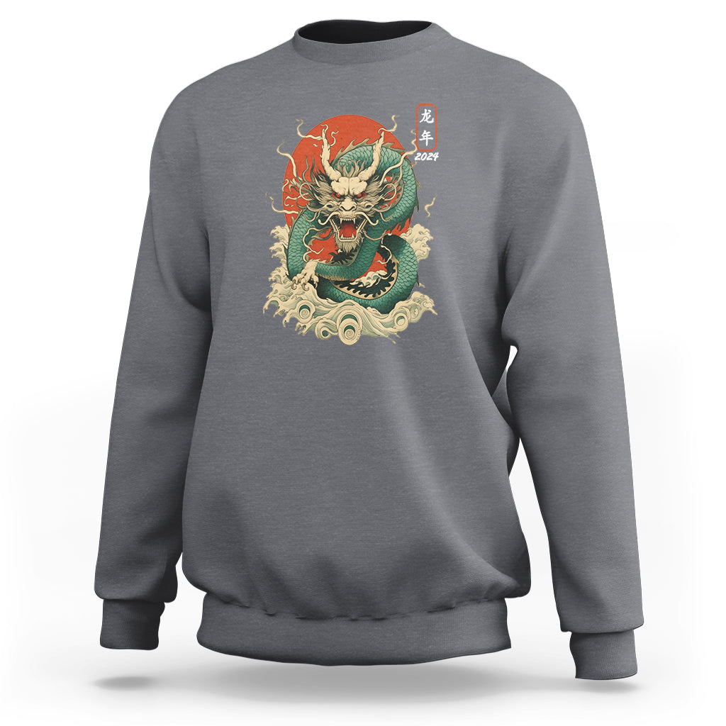 Lunar New Year Chinese Happy 2024 Year of the Dragon Sweatshirt - Wonder Print Shop
