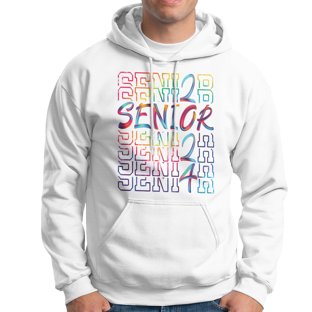 Tie Dye Senior Graduation Of 2024 Hoodie - Wonder Print Shop