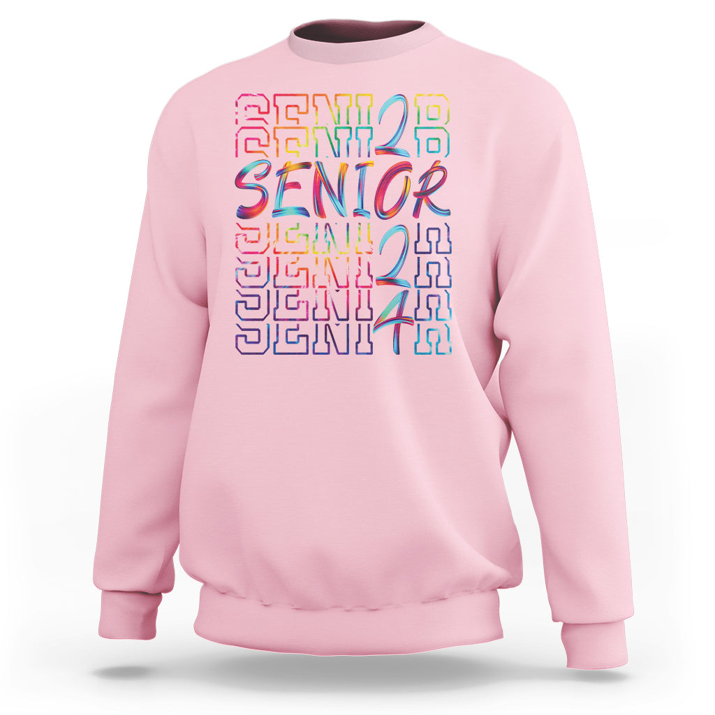 Tie Dye Senior Graduation Of 2024 Tie Dye Sweatshirt - Wonder Print Shop