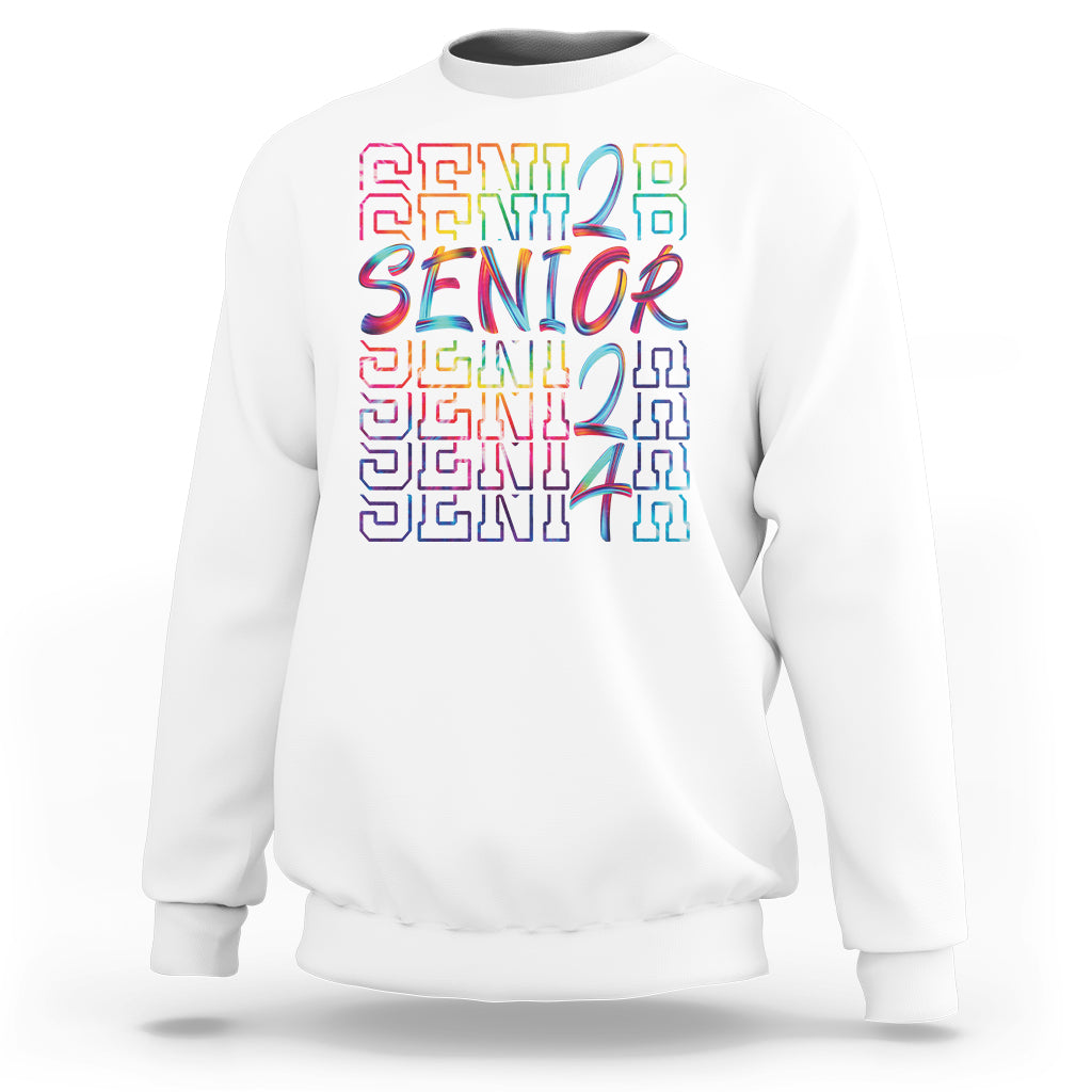 Tie Dye Senior Graduation Of 2024 Tie Dye Sweatshirt - Wonder Print Shop