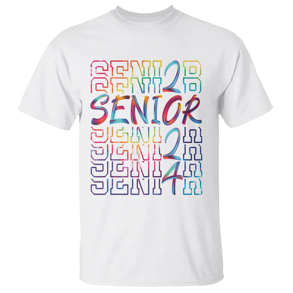 Tie Dye Senior Graduation Of 2024 T Shirt - Wonder Print Shop