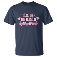 Valentine's Day T Shirt I'm A Sucker For You Heart Candy Lollipop - Wonder Print Shop