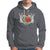 Valentine's Day Hoodie Skeleton Hand Love Sign Holding Fire Red Heart - Wonder Print Shop