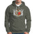 Valentine's Day Hoodie Skeleton Hand Love Sign Holding Fire Red Heart - Wonder Print Shop