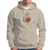 Valentine's Day Hoodie Skeleton Hand Love Sign Holding Fire Red Heart - Wonder Print Shop