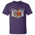Valentine's Day T Shirt Skeleton Hand Love Sign Holding Fire Red Heart - Wonder Print Shop