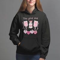 Valentine's Day Hoodie You Give Me Tachycardia ICU Nurse Life - Wonder Print Shop