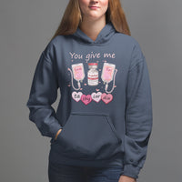 Valentine's Day Hoodie You Give Me Tachycardia ICU Nurse Life - Wonder Print Shop