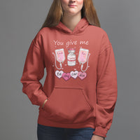 Valentine's Day Hoodie You Give Me Tachycardia ICU Nurse Life - Wonder Print Shop
