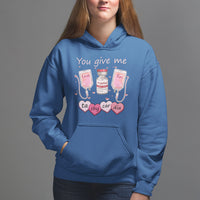 Valentine's Day Hoodie You Give Me Tachycardia ICU Nurse Life - Wonder Print Shop