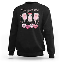 Valentine's Day Sweatshirt You Give Me Tachycardia ICU Nurse Life - Wonder Print Shop