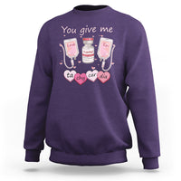 Valentine's Day Sweatshirt You Give Me Tachycardia ICU Nurse Life - Wonder Print Shop