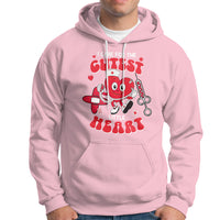 Valentine's Day Hoodie I Care For Cutest Little Hearts Nurse Life - Wonder Print Shop
