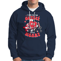 Valentine's Day Hoodie I Care For Cutest Little Hearts Nurse Life - Wonder Print Shop
