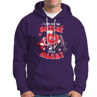 Valentine's Day Hoodie I Care For Cutest Little Hearts Nurse Life - Wonder Print Shop
