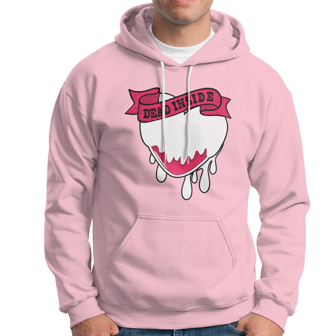 Valentine's Day Hoodie Dead Inside Melting Heart Goth - Wonder Print Shop
