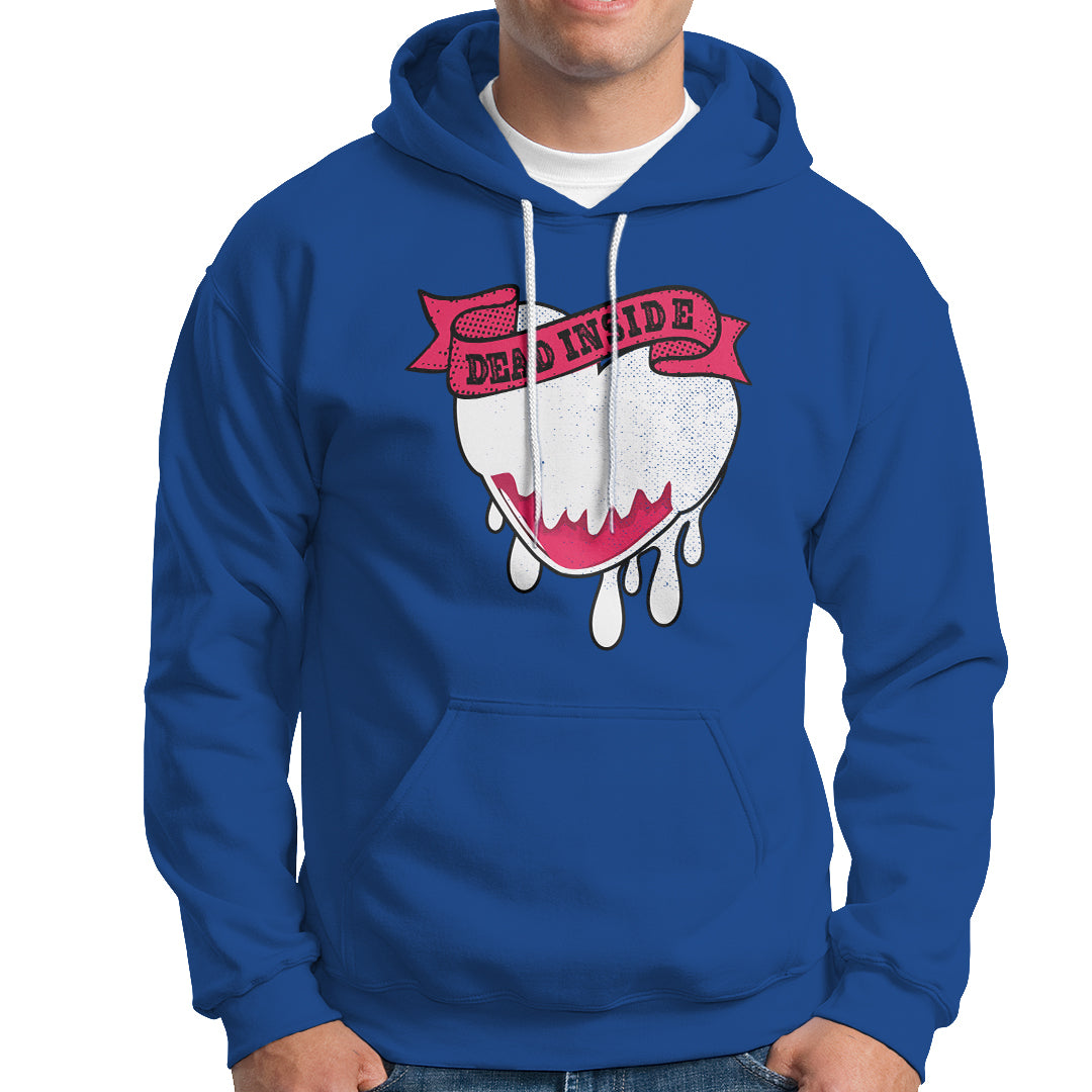 Valentine's Day Hoodie Dead Inside Melting Heart Goth - Wonder Print Shop