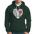 Valentine's Day Hoodie Gothic Valentine Skeleton With Barbed Wire Heart - Wonder Print Shop