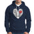 Valentine's Day Hoodie Gothic Valentine Skeleton With Barbed Wire Heart - Wonder Print Shop